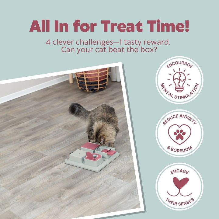 TX-4597 Cat Activity Poker Box 31x31 cm Pokerbox Aktivität für Katzen, Pokerbox Aktivität für Katzen